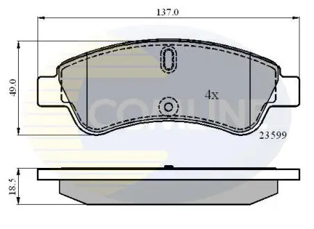 CBP01033 CBP01033 Comline - Гальмівні колодки до дисків COMLINE підбір по vin на Brocar