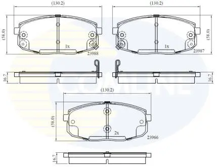 CBP31798 CBP31798 Comline - Гальмівні колодки до дисків COMLINE підбір по vin на Brocar
