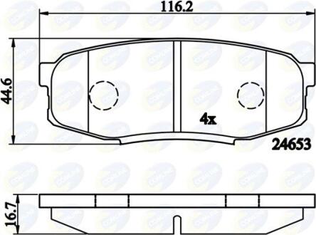 CBP02124 CBP02124 Comline - Гальмівні колодки до дисків COMLINE подбор по vin на Brocar