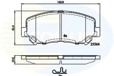 CBP32252 CBP32252 Comline - Гальмівні колодки до дисків COMLINE підбір по vin на Brocar