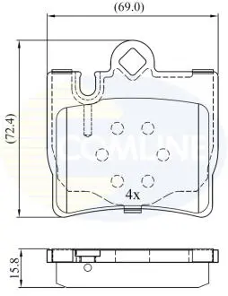 CBP01143 CBP01143 Comline - Гальмівні колодки до дисків COMLINE підбір по vin на Brocar