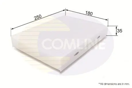 EKF386 EKF386 Comline - Фільтр салону аналогWP2124) COMLINE подбор по vin на Brocar