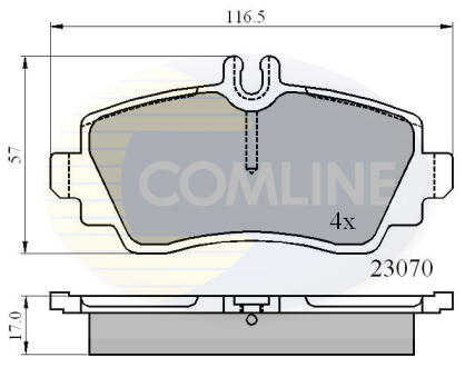 CBP0748 CBP0748 Comline - Гальмівні колодки до дисків COMLINE підбір по vin на Brocar