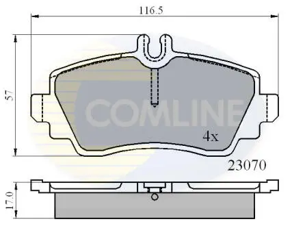CBP0748 CBP0748 Comline - Гальмівні колодки до дисків COMLINE підбір по vin на Brocar