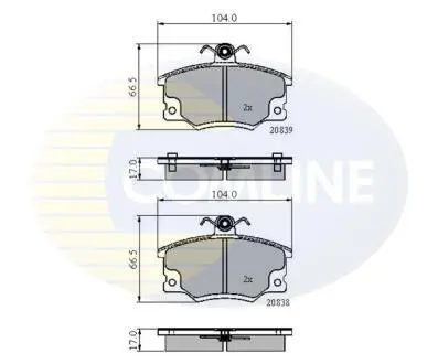 CBP4137 CBP4137 Comline - Гальмівні колодки до дисків COMLINE підбір по vin на Brocar