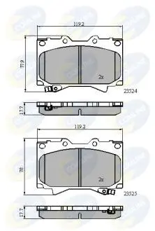 CBP3831 CBP3831 Comline - Гальмівні колодки до дисків COMLINE підбір по vin на Brocar