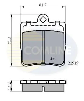CBP0454 CBP0454 Comline - Гальмівні колодки до дисків COMLINE підбір по vin на Brocar