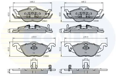 CBP3584 CBP3584 Comline - Гальмівні колодки до дисків COMLINE підбір по vin на Brocar