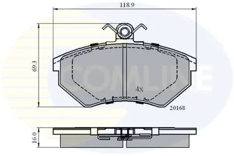 CBP0152 CBP0152 Comline - Гальмівні колодки до дисків COMLINE подбор по vin на Brocar