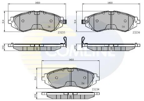 CBP3435 CBP3435 Comline - Гальмівні колодки до дисків COMLINE підбір по vin на Brocar
