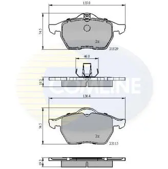 CBP0749 CBP0749 Comline - Гальмівні колодки до дисків COMLINE підбір по vin на Brocar