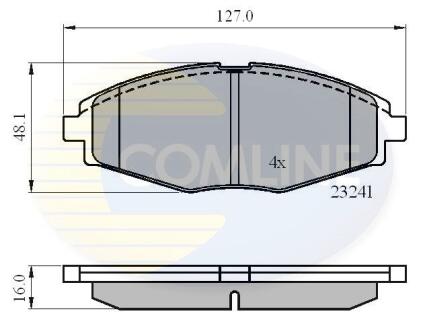 CBP0486 CBP0486 Comline - Гальмівні колодки до дисків COMLINE подбор по vin на Brocar