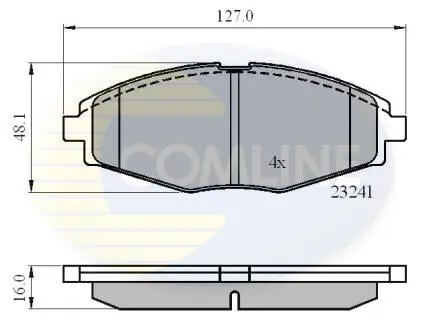 CBP0486 CBP0486 Comline - Гальмівні колодки до дисків COMLINE підбір по vin на Brocar