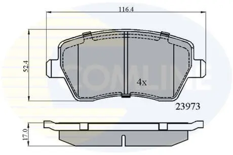 CBP0984 CBP0984 Comline - Гальмівні колодки до дисків COMLINE підбір по vin на Brocar
