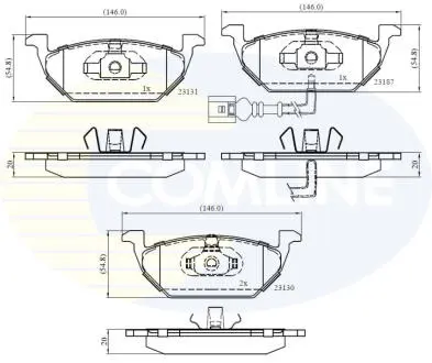 CBP1851 CBP1851 Comline - Гальмівні колодки до дисків COMLINE підбір по vin на Brocar