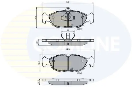 CBP0134 CBP0134 Comline - Гальмівні колодки до дисків COMLINE підбір по vin на Brocar
