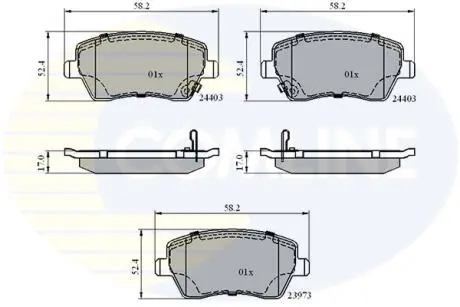 CBP3984 CBP3984 Comline - Гальмівні колодки до дисків COMLINE подбор по vin на Brocar