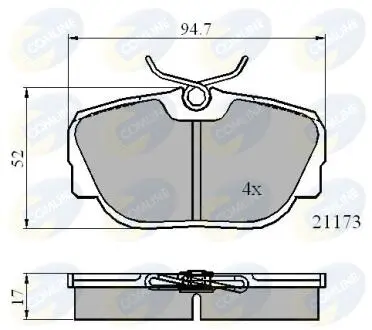 CBP0361 CBP0361 Comline - Гальмівні колодки до дисків COMLINE підбір по vin на Brocar