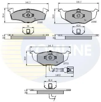 CBP1707 CBP1707 Comline - Гальмівні колодки до дисків COMLINE подбор по vin на Brocar
