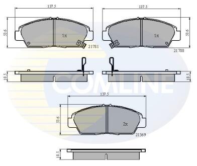 CBP3446 CBP3446 Comline - Гальмівні колодки до дисків COMLINE подбор по vin на Brocar