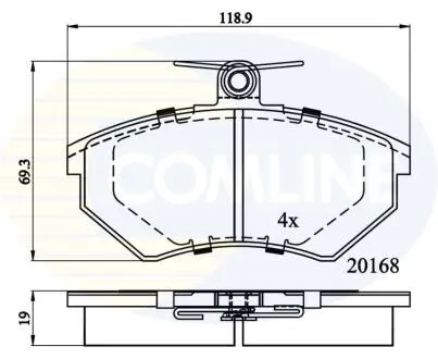 CBP0511 CBP0511 Comline - Гальмівні колодки до дисків COMLINE підбір по vin на Brocar