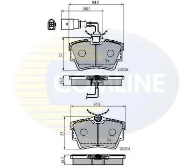 CBP1874 CBP1874 Comline - Гальмівні колодки до дисків COMLINE підбір по vin на Brocar