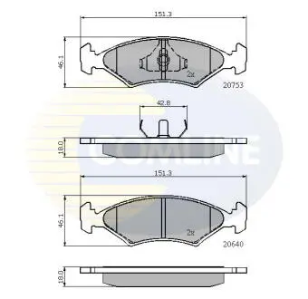 CBP0118 CBP0118 Comline - Гальмівні колодки до дисків COMLINE підбір по vin на Brocar