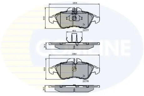 CBP0212 CBP0212 Comline - Гальмівні колодки до дисків COMLINE підбір по vin на Brocar