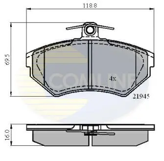 CBP0989 CBP0989 Comline - Гальмівні колодки до дисків COMLINE подбор по vin на Brocar