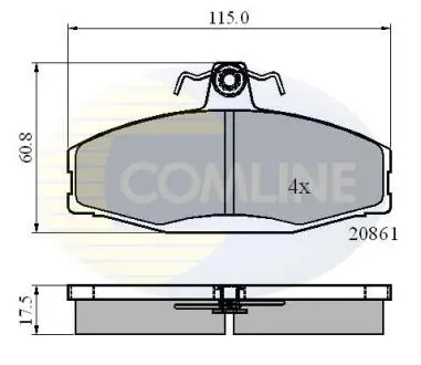CBP0928 CBP0928 Comline - Гальмівні колодки до дисків COMLINE подбор по vin на Brocar