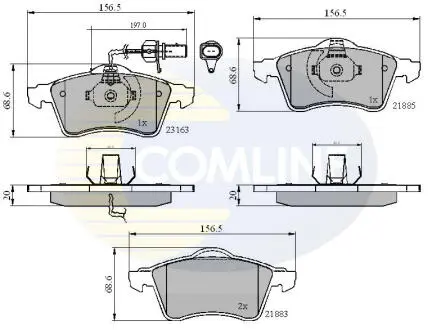 CBP1852 CBP1852 Comline - Гальмівні колодки до дисків COMLINE підбір по vin на Brocar