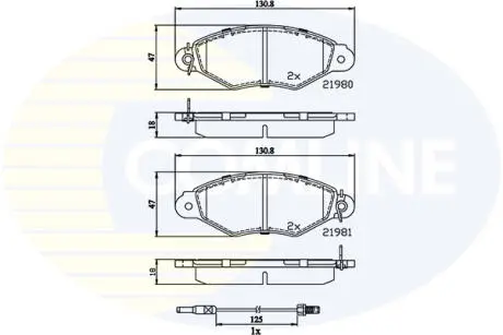 CBP2485 CBP2485 Comline - Гальмівні колодки до дисків COMLINE підбір по vin на Brocar