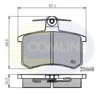 CBP0558 CBP0558 Comline - Гальмівні колодки до дисків COMLINE подбор по vin на Brocar