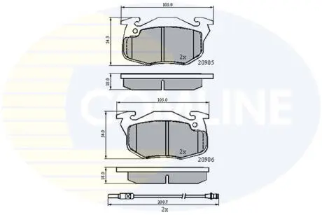 CBP2258 CBP2258 Comline - Гальмівні колодки до дисків COMLINE подбор по vin на Brocar