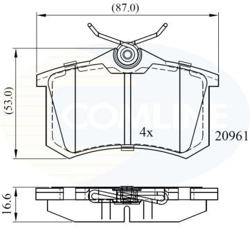 CBP0797 CBP0797 Comline - Гальмівні колодки до дисків COMLINE подбор по vin на Brocar