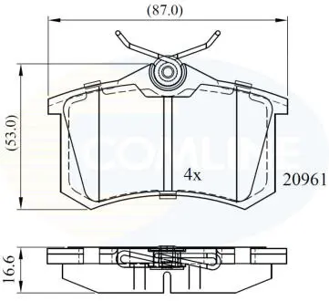 CBP0797 CBP0797 Comline - Гальмівні колодки до дисків COMLINE підбір по vin на Brocar