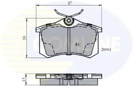 CBP0108 CBP0108 Comline - Гальмівні колодки до дисків COMLINE підбір по vin на Brocar