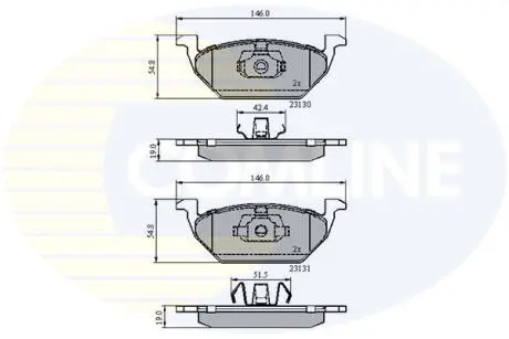 CBP0889 CBP0889 Comline - Гальмівні колодки до дисків COMLINE підбір по vin на Brocar