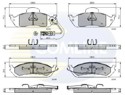 CBP1911 CBP1911 Comline - Гальмівні колодки до дисків COMLINE підбір по vin на Brocar