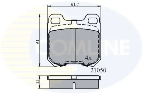 CBP0741 CBP0741 Comline - Гальмівні колодки до дисків COMLINE підбір по vin на Brocar