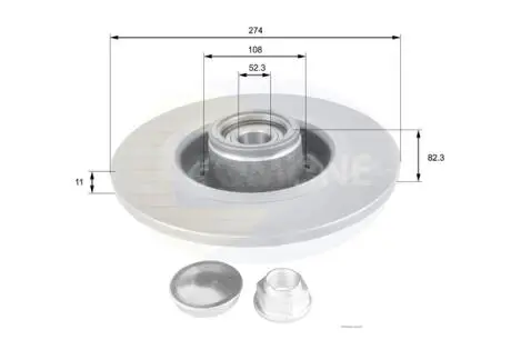 ADC1560 ADC1560 Comline - Диск гальмівний з покриттям COMLINE подбор по vin на Brocar