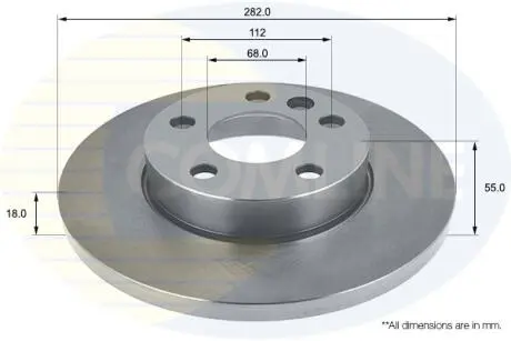 ADC1464 ADC1464 Comline - Диск гальмівний з покриттям COMLINE підбір по vin на Brocar