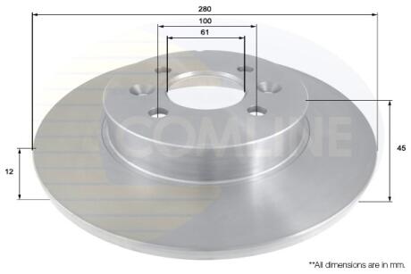 ADC1569 ADC1569 Comline - Диск гальмівний з покриттям COMLINE підбір по vin на Brocar