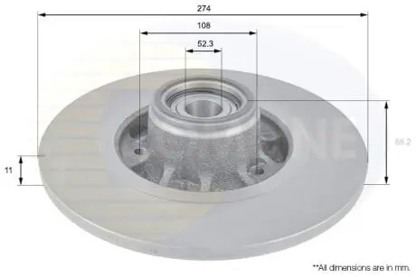 ADC3009 ADC3009 Comline - Диск гальмівний з покриттям COMLINE подбор по vin на Brocar