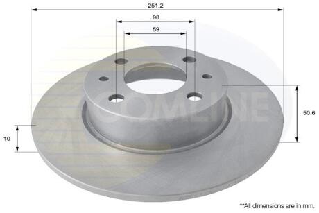 ADC1809 ADC1809 Comline - Диск гальмівний з покриттям COMLINE підбір по vin на Brocar