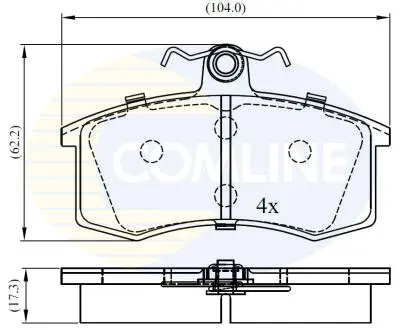CBP0173 CBP0173 Comline - Гальмівні колодки до дисків COMLINE підбір по vin на Brocar