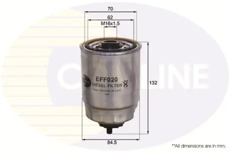EFF020 EFF020 Comline Фільтр палива (аналог WF8049) COMLINE підбір по vin на Brocar