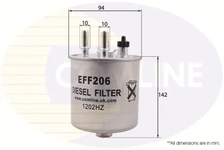 EFF206 EFF206 Comline Фільтр палива (аналог WF8410) COMLINE підбір по vin на Brocar