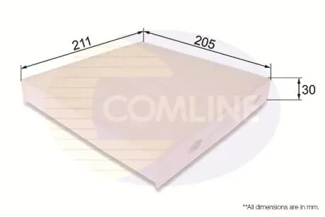 EKF306 EKF306 Comline Фільтр салону COMLINE підбір по vin на Brocar