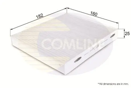 EKF307 EKF307 Comline Фільтр салону COMLINE підбір по vin на Brocar
